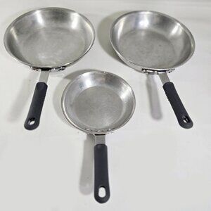 Eagleware 3 Professional Saute Chef Pans Silicone Handles Skillets 2- 10" 1-7.5"